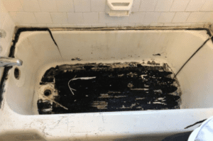 after bathtub liner removal